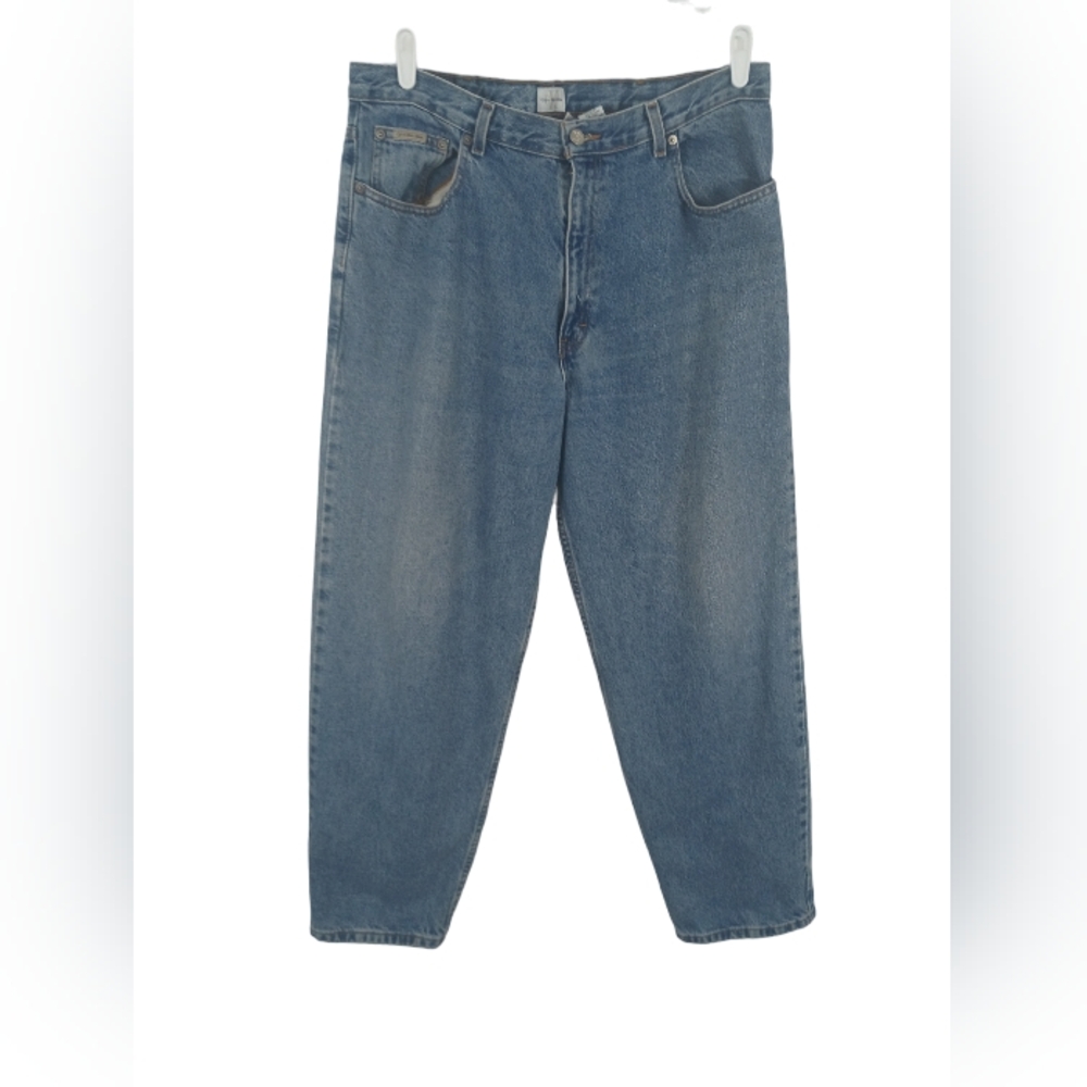 Pre Owned Mens Nautical blue jeans Easy Fit Double Stone Washed